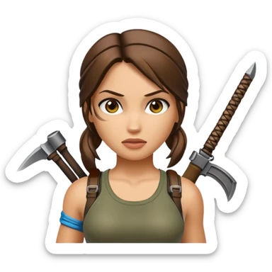 lara croft sticker