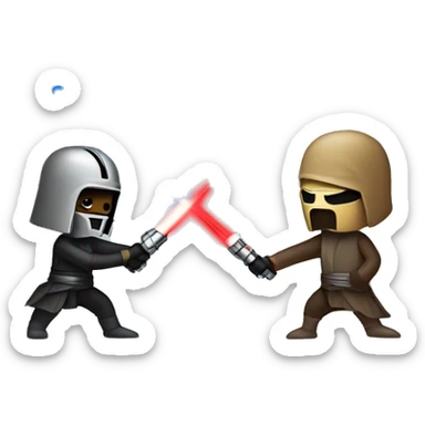 lightsabers fighting sticker
