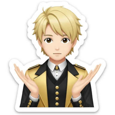 Fanloid Xydrick idol character with stylish anime appearance, musical theme sticker