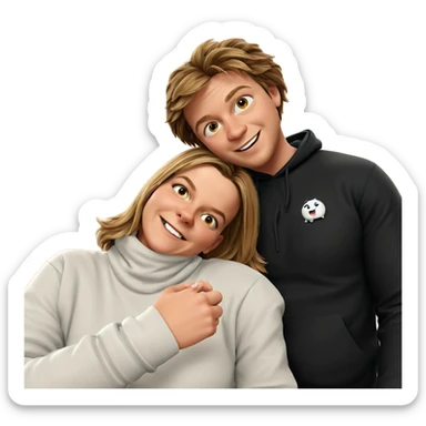smiling couple indoors together sticker