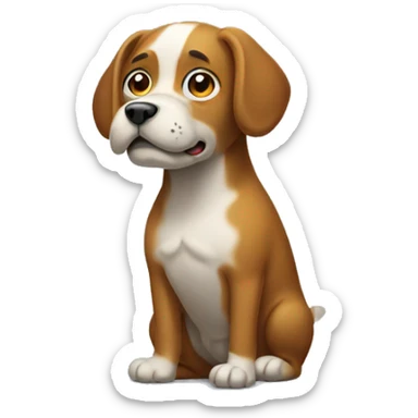 A dog pooping sticker