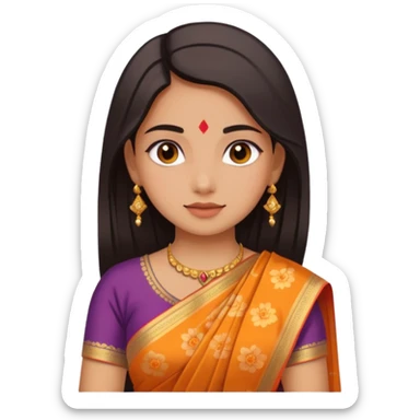 A girl wearing saree  sticker