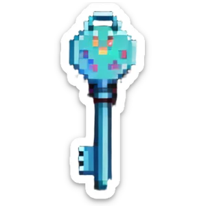 key for donation case sticker