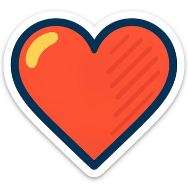 heart symbol representing love sticker