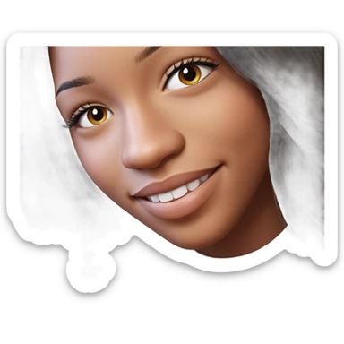 smiling girl portrait in focus sticker