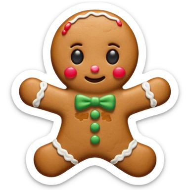 gingerbread with no eyes sticker