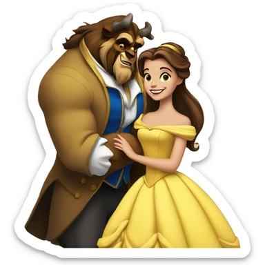 Beauty and the beast sticker