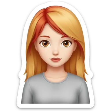 Blonde hair girl and red hair girl posing  sticker