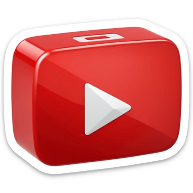 YouTube logo play button sticker