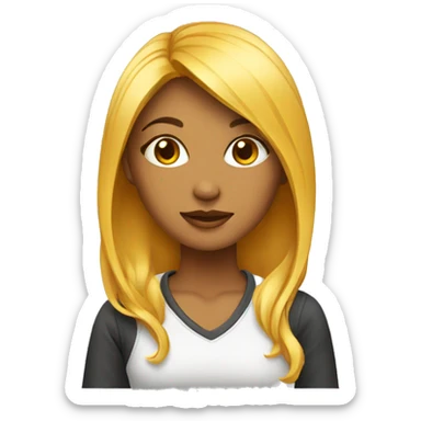 graphic designer girl sticker