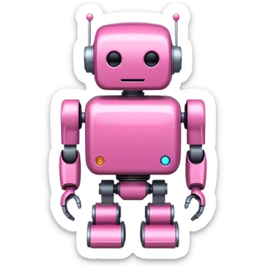 pink robot advanced sticker