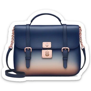 Realistic copper to Navy blue ombre kate spade satchel purse.  sticker