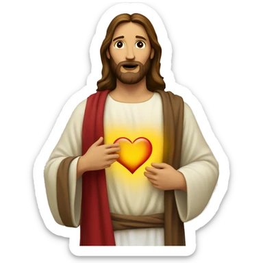 Jesus And heart sticker