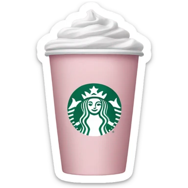 Light pink Starbucks coffee  sticker