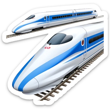 High-Speed Train (Shinkansen) - JR East (Model Year: 2021) (Iconic colour: White with blue) sticker