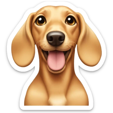 Blond doxie cute sticker
