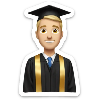 white male graduation at Christmas time sticker