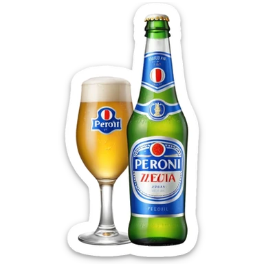 Birra Peroni Nastro azzurro piccola in bottiglia da 33 cl
 sticker