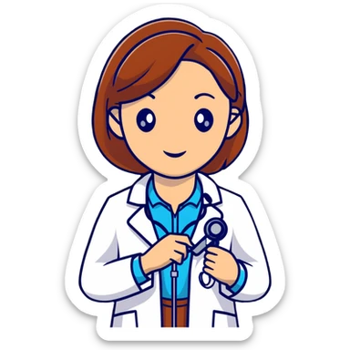 vet doctor woman sticker