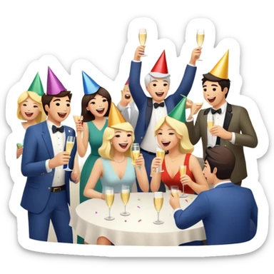 A crazy house party  sticker