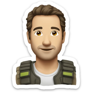 Jonathan le blanc acoter d'un mur blanc sticker