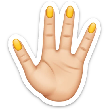 Fingers inside emoji sticker