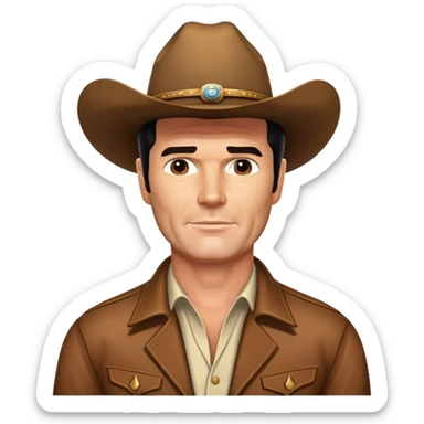 james garner maverick cowboy sticker