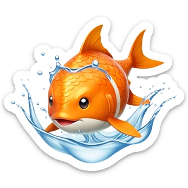 Magikarp Pokémon splashing sticker