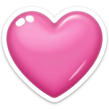 a pink heart with nail paint sticker