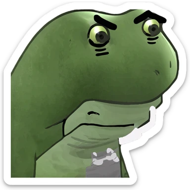 Super idol as hostile SCP-096 zombie with very small almost camouflaged pupils facing down and the upper face is grayish white and whitish gray while the lower jaw and rest of the body including hand and arm is just grayish black and the background is pitch black sticker