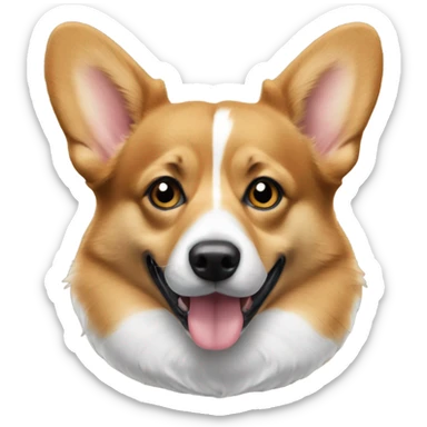 black pembrooke welsh corgi sticker
