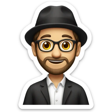 young israeli rabbi without a hat sticker