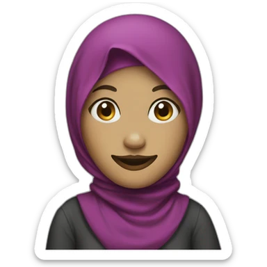 clown in a hijab sticker