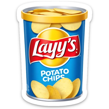 Lay's potato chips tube can sticker