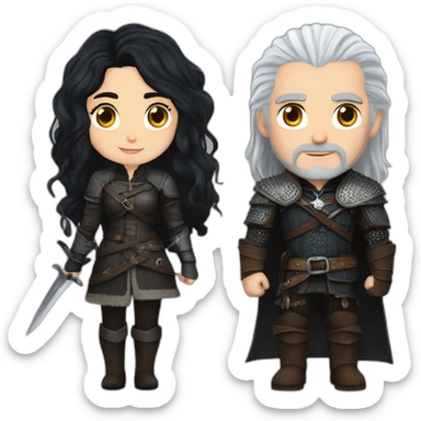 Geralt and Yennefer sticker