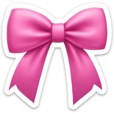 pink bow  sticker