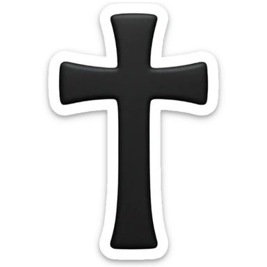 plain black cross sticker