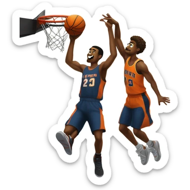 Me crossing up my friend in basketball and dunking on him sticker