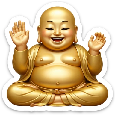 Laughing buddha sticker