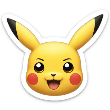 Pikachu face sticker