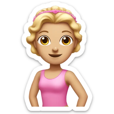 Pink Pilates princess sticker