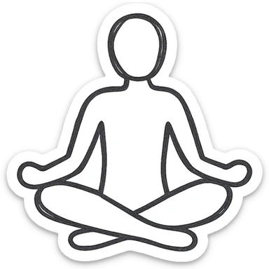 yoga pose sticker