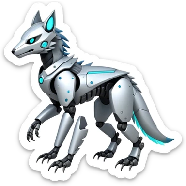 Modern Futuristic Vernid-Sergal-Trico-Protogen-Robot-species by LiLaiRa full body sticker