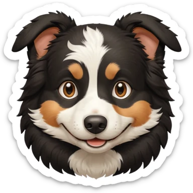 smille black bordercollie sticker