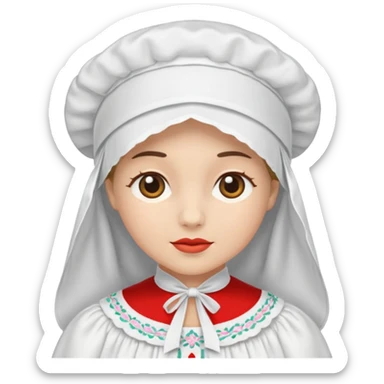 white bonnete sticker