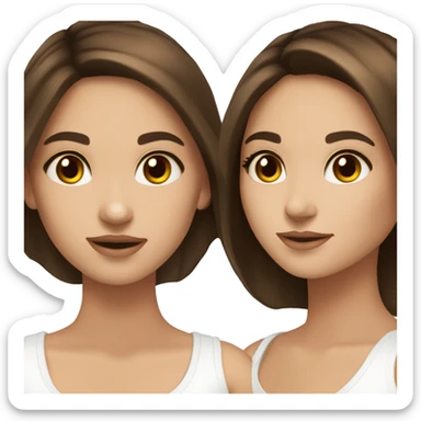 skin care girl brunette brown eyes pale  sticker