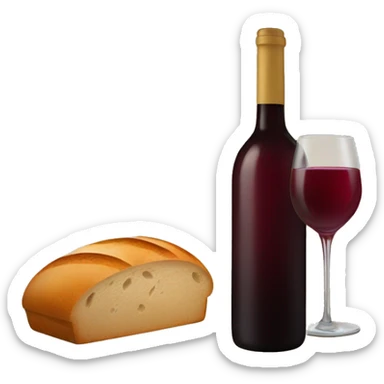 Wine and bread sticker