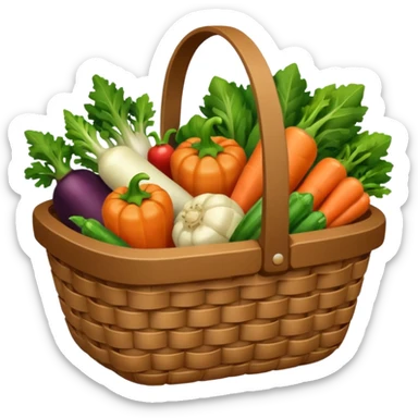 vegetables basket holder sticker