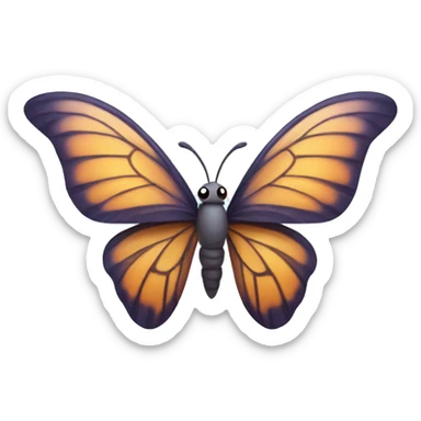 butterfly with muscle wings sticker