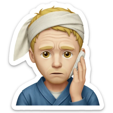 van gogh holding his ear sticker